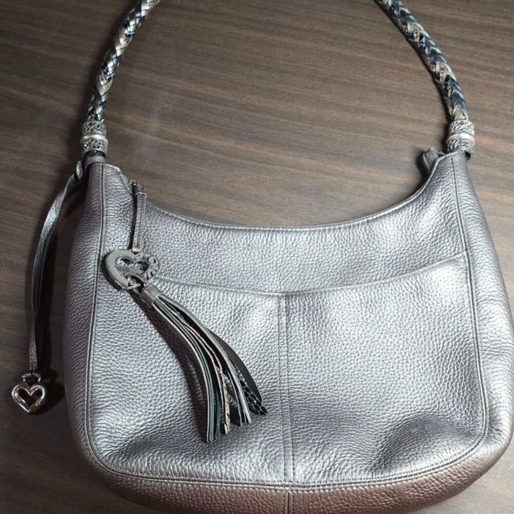 Brighton Barbados Ziptop Hobo Handbag